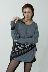 ULTRA WARM LONG T-SHIRT_MELANGE GRAY