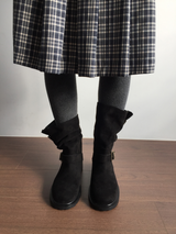 Velour suede buckle boots (2color)