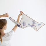 PRESSED FLOWER SCARF - Violet