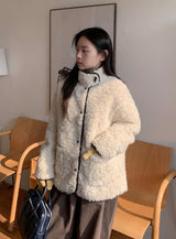 Gelto High Neck Fur Jacket