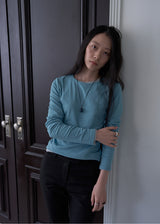 Classic Long Sleeve T-shirt (Turquoise Blue)