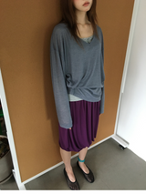 Draped balloon skirt (3color)