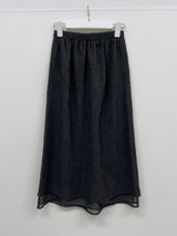 D-ring Stripe H-Line Long Skirt