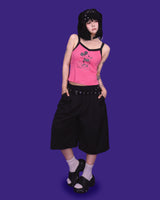 striped bermuda pants (belt set / 2color)