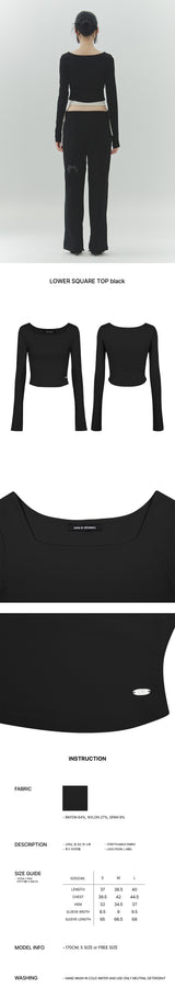 LOWER SQUARE TOP black
