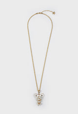 BOW&GRAPE LONG NECKLACE (CREAM)