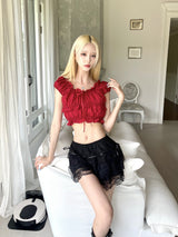 1339. Ribbon lace cancan short pt (2color)