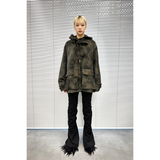 CLOUDY LEATHER HOOD JACKET