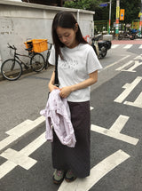 Neiro Cotton Dot Maxi Long Skirt
