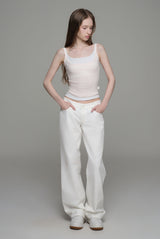 Doubles soft layered camisole top, Pink