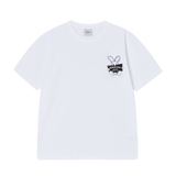 25SS NEWSPAPER RABBIT SHORT SLEEVE T-SHIRT WHITE