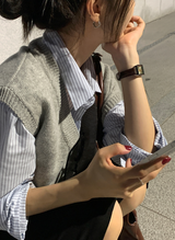 セッター ウール Vネック ニット ベスト/ 4カラー
