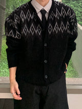 Shadow Jacquard Brush Cardigan