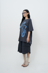 SEAHORSE BOXY TEE _ CHARCOAL