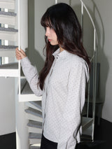 PIN DOT SHIRT (GREY)