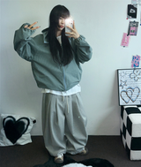 HARDU STRING COTTON BABY TWO ピンタックバルーンロングパンツ 🩶🤎🖤🩷💚6COLOR
