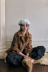 FLUFFY EARFLAP HAT IN MINT
