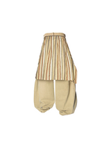 RELABEL Spatial Relationship (R) Multi-coloured Checkered Stripes Detachable Diaper Cover Curved Knife Oversized Washed Distressed Denim Trousers