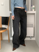 STRIPE BLACK JEANS