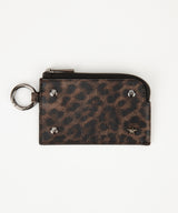 【MADE】ジッピーレザーウォレット [ black, leopard ]