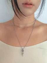 Double Orbit Layer Necklace
