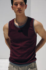 Reverse labeling sleeveless(Burgundy)
