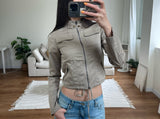 y2k slim zip jacket