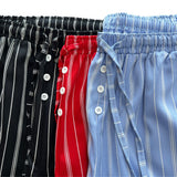 Sunday Home Stripe Lounge Button Wide Pants
