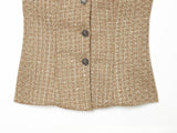 Lurex Tweed Puff Blouse