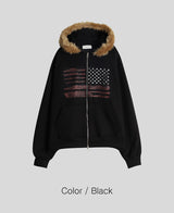 No.1533 AF fur hood ZIP-UP