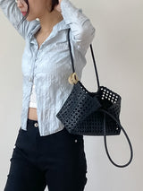 [Pouch SET]ラタン ウィービング ショルダー バッグ