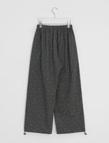 26SS★ [BAONHAUS]ティンダーコットンワイドバンディングフラワーパンツ
