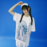 サッドエンジェルエアロクールTシャツ- BLUE