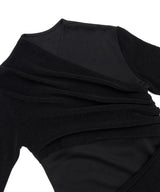 Layered Knit Top _ BLACK