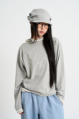 Contrast hood string t-shirt