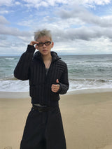 ジュノクロップフーデッドカットアウトライトウェイトパディング 3C