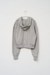 (W) Button Zip Hoodie