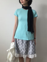 Vert polka dot skirt (2color)