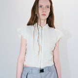 Cargo belted skirt gray