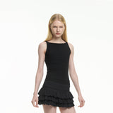 knit boatneck tank top