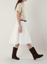 Button midi skirt