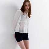 Puff Sleeve Blouse White