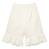 WOOL BLOOMER BERMUDA PANTS_WHITE