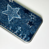 Faded Denim Stardust Phone Case Blue Indigo (SV_MagSafeGlass)