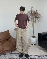 エンディ高密度クロップ半袖Tシャツ