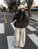 [Brushed Lining] アカン裏起毛ワイドトレーニングバンディングパンツ