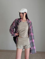 Oropeu String Check Over Shirt