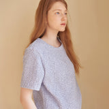 Wrinkle Crop Tee Violet
