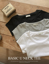 バイオウォッシングベーシックショートスリーブTシャツ(3color)