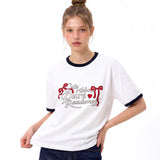 PURE RIBBON CALLI RINGER T-SHIRT (2color)
